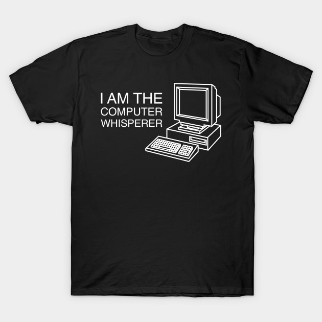 Computer Whisperer - Funny Tech Support Computer Nerd T-Shirt by MeatMan